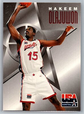 Hakeem Olajuwon 1996 SkyBox Texaco USA BASKETBALL #6 USA HOF