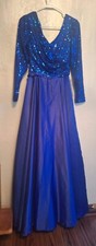 Sequin Long Dress color blue birthday party for girl