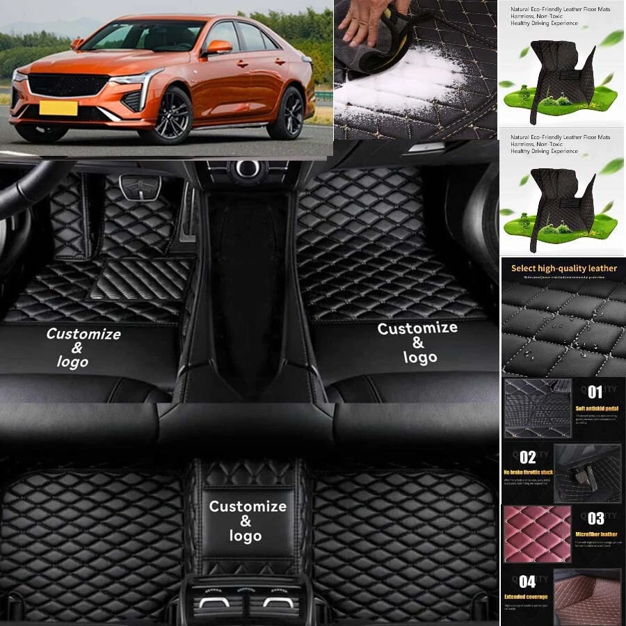 Jeu De 4 Tapis De Sol Pour Cadillac - Escalade, CT6, ATS, CTS Et Autres - Antidérapants Et Imperméables