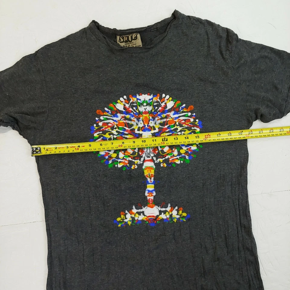 Camiseta Sure Talla Grande Tailandia Arte Pintura Salpicaduras Árbol Foto 3 de 4