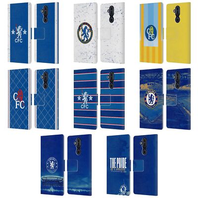 CHELSEA FOOTBALL CLUB RETRO KIT AND STADIUM LEATHER BOOK CASE FOR NOKIA PHONES