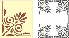 Eckornament, Wandschablone;Schablone;Malschablone;Fries;Malerschablone;Stencils