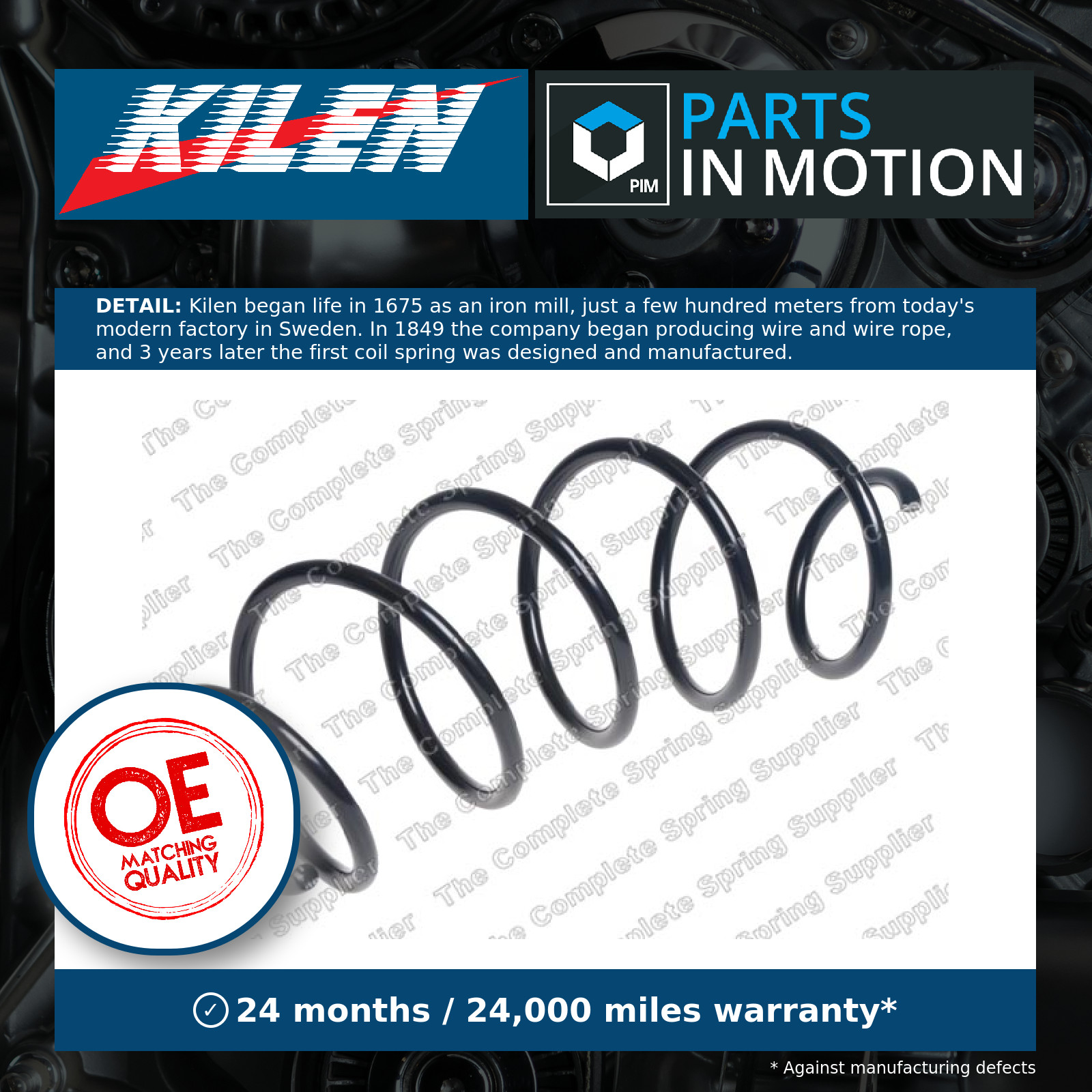 Coil Spring Front 21125 Kilen Suspension 9802157280 9802157180 Quality New