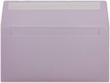 50 DIN Lang Brief-Umschl&auml;ge Flieder - 11 x 22 cm - 120 g/m&sup2; Haftklebung Standard