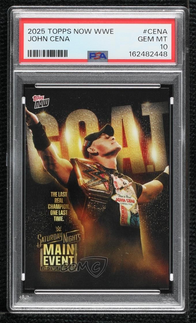 2025 Topps Now WWE Saturday Night's Main Event Poster /16552 John Cena PSA 10