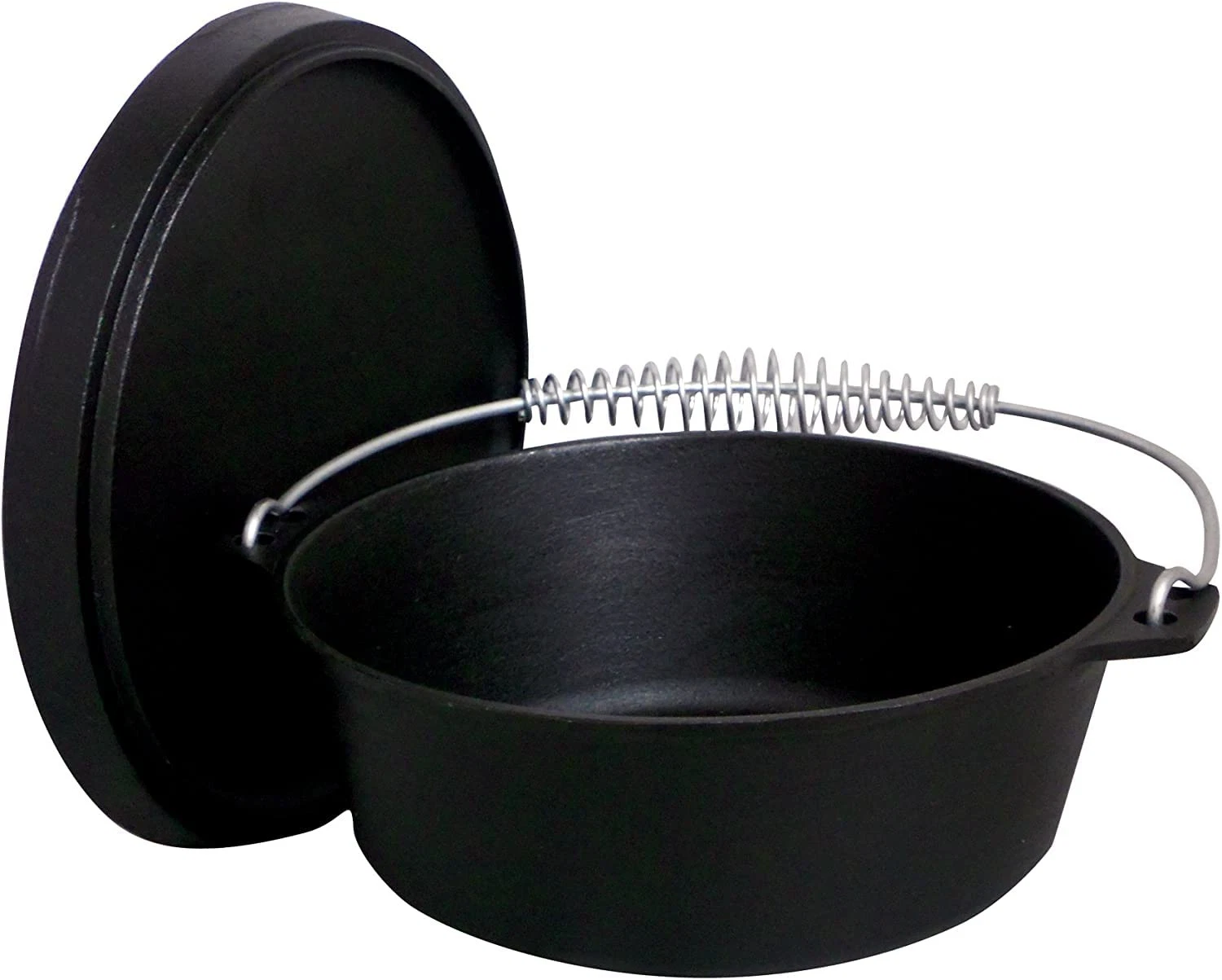 Iron Dutch Oven 12 Qt Seasoned Cast Lid Black CI12SA