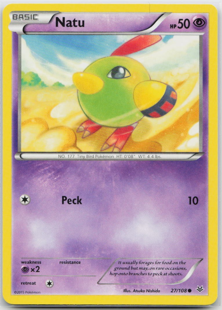 Natu (27) Common XY - Roaring Skies 27/108 Pokemon TCG