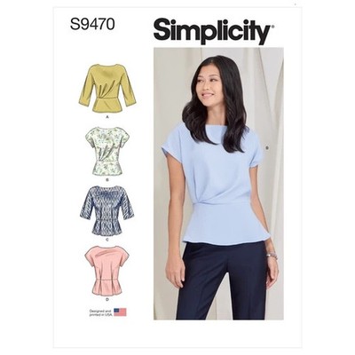 SIMPLICITY Schnittmuster 9470 Misses Damen Plus Tops, Bluse 14-22