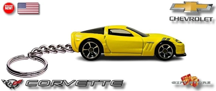 🎁 🏁 🆕 罕见 钥匙链 黄色 雪佛兰 CORVETTE C6 2010 大运动💕GREAT GIFT💕🎁 — 第 4/4 张图片