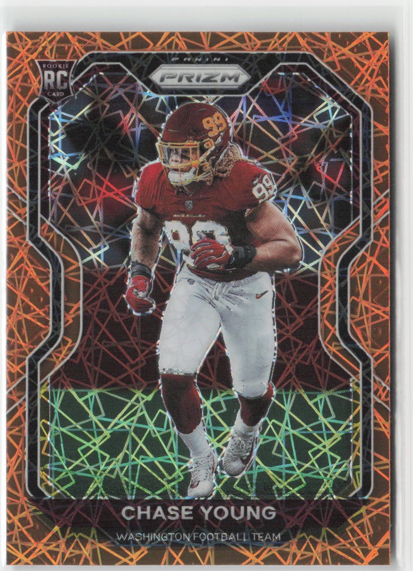2020 Panini Prizm #383 Chase Young Prizm Orange Ice