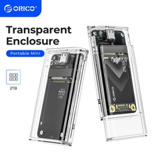 ORICO Transparent mSATA SSD Enclosure USB 3.2 Gen1 5Gbps External Case Adapter