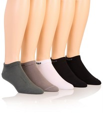 Boss Hugo Boss 0493197 Low Cut Cotton Sock - 5 Pack Black/White/Grey/Green O/S 