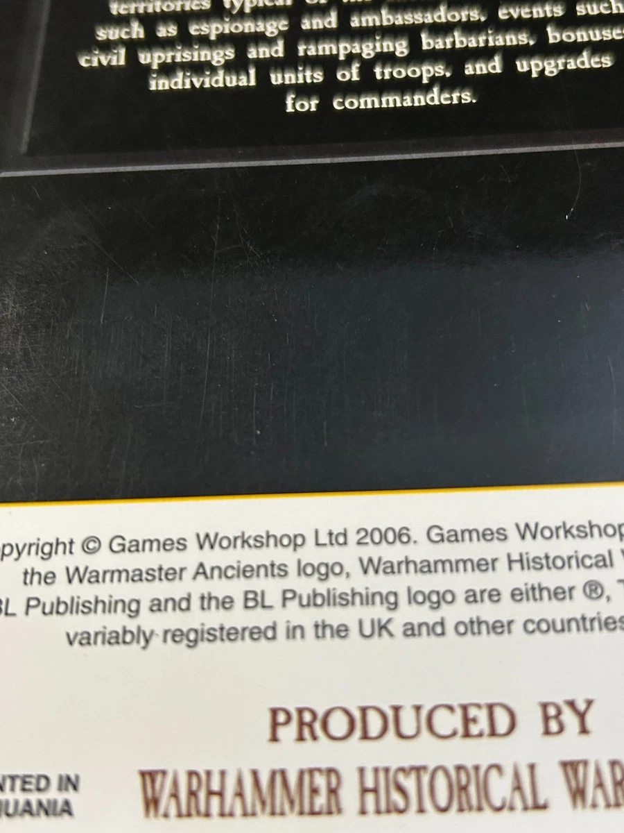 Warhammer Historical Warmaster Ancient Armies Core Rule Book SC BRAND NEW OOP