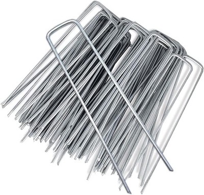 Erdanker Erdnägel U Heringe Bodenanker Unkrautvlies Bodenhaken Metall verzinkt