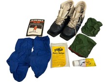 Alpina Cross-Country Ski Boots With Accessories Size 41 Black White