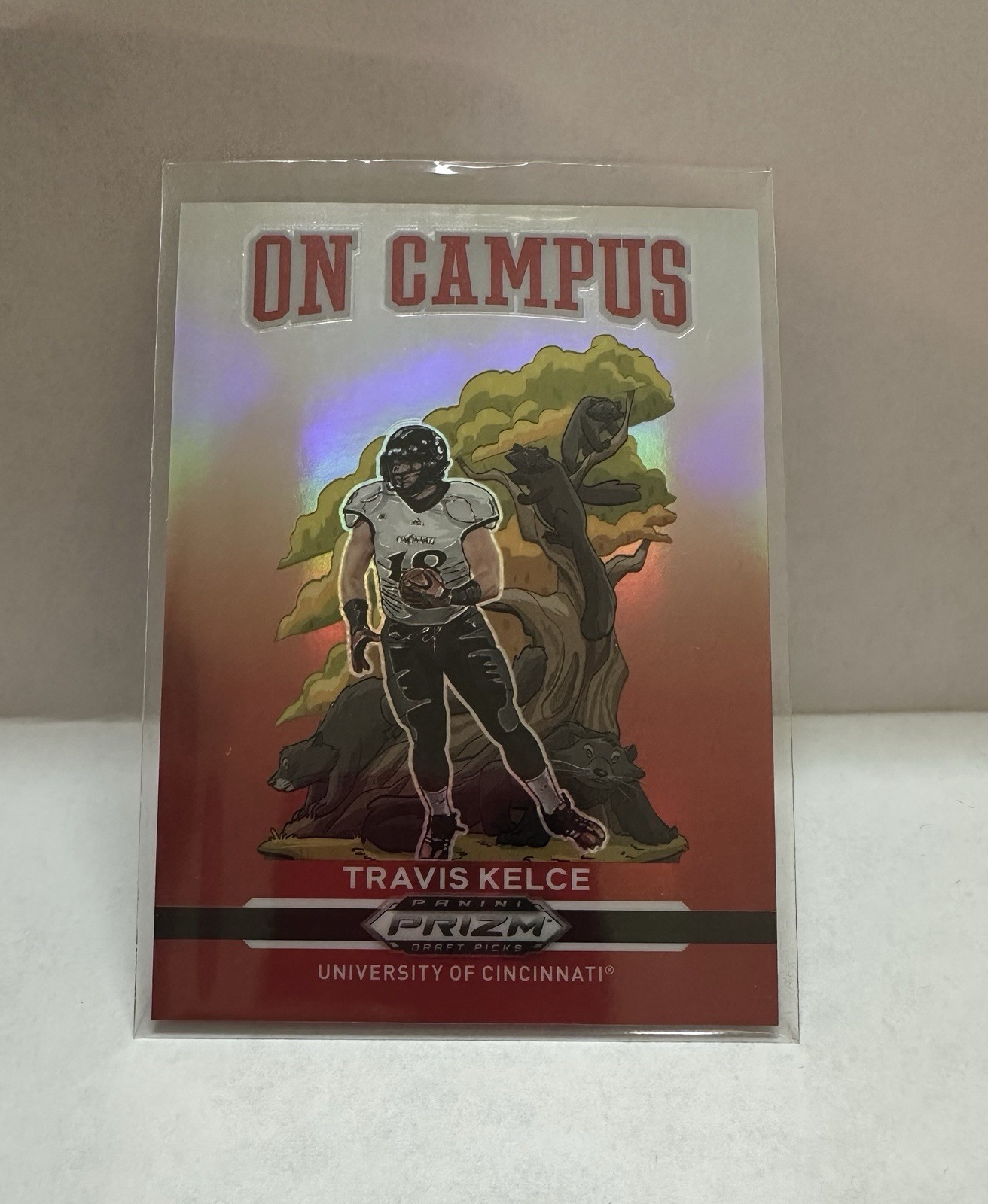 Travis Kelce On Campus CASE HIT - 2023 Panini Prizm Draft Picks