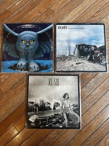 RUSH Vinyl Lp Lot - Fly By Night Farewell To Kings Permanent Waves Classic Rock