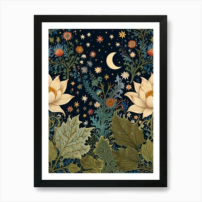William Morris Lotusblume und Muh gerahmtes Wandbild Poster Leinwanddruck Bild