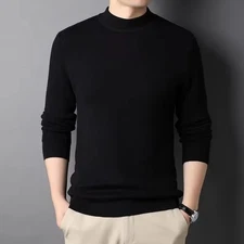 2026 New Spring and Autumn Half Turtleneck Pullover Sweater Sweater Men Clothing