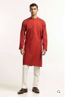 Gul Ahmed Herren normale Passform Kurta Kameez Größe M/Medium pakistanische Eid Wear Khadi