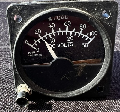 #ad Aircraft Simulator DC Volts % Load Meter Gauge – 0–30V – Ground Trainer Use $149.00