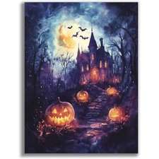 Halloween Diamond Art Kits for Adults,Diamond Painting Kits 12X16In Haunted Ho