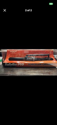 BaByliss PRO Porcelain Ceramic Curling Iron 1in Instant Heat 430°F Black