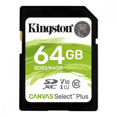 740617297973 SD card 64GB Canvas Select Plus R100MB/s Kingston