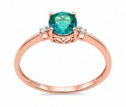 GENUINE  1.18 Ct BLUE ZIRCON & DIAMOND RING SOLID 10k  ROSE GOLD -Free Appraisal — photo 1