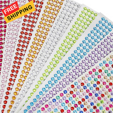 4536 Pieces Rhinestone Stickers Self-Adhesive Jewels Sticker for Colorful