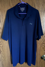 Under Armour Blue Polo Shirt The Performance Polo Short Sleeve Men's Size 2XL