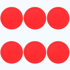 6 Pack 3 1/4 Inches Air Hockey Pucks Full Size Heavy Replacement Pucks for Air H