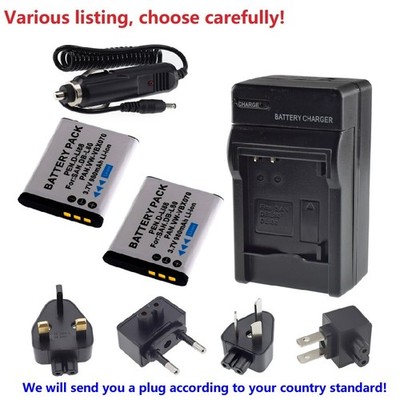 Battery or Charger for Sanyo DB-L80 DBL80 & VPC-PD1 VPC-PD2 VPC-X1200 DMX-CG10K