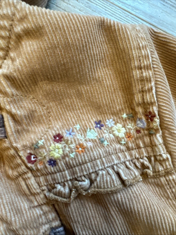 Gymboree Autumn highlands 7 Boho floral coat jacket fall Vintage toggle corduroy - Image 3 of 4