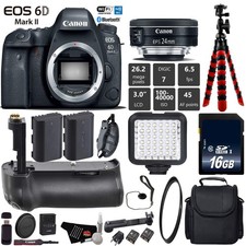 Canon EOS 6D Mark II DSLR Camera With 24mm 2.8 STM Lens  Professional Battery