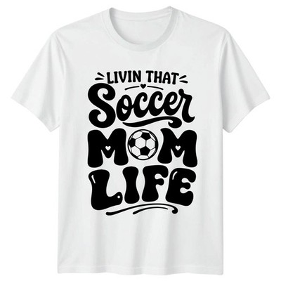 Livin That Soccer Mom Life Damen T-Shirt Fußball Mama Fußball Muttertag Geschenk