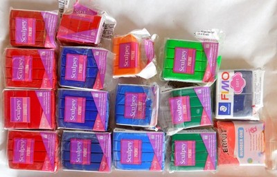 Polymer clay, 31 oz Premo, 1.9 oz Cernit, 1.6 Fimo, lot