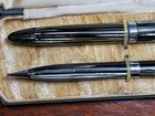 Vintage Set Sheaffer 1000 Grey Striated Fountain Pen Triumph 14K Nib & Pencil — photo 7