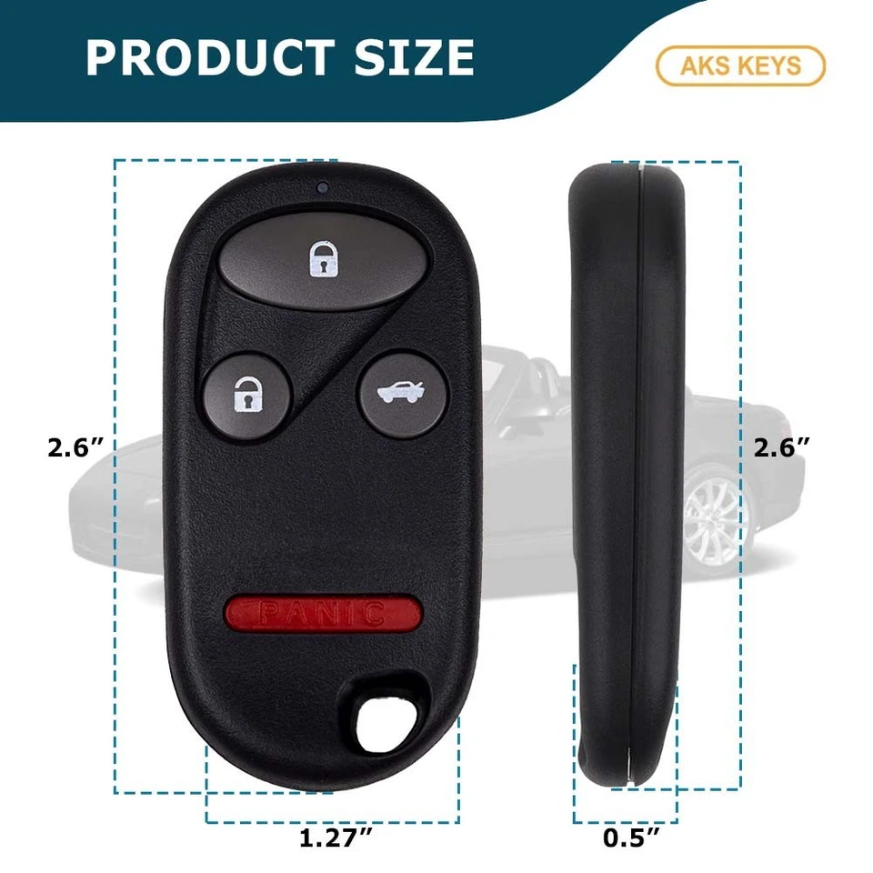 Mando a distancia de reemplazo para Honda S2000 2008 2009 llave A269ZUA101 Foto 4 de 4