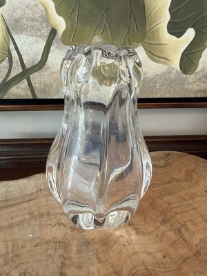 Orrefors Art Glass VICKE LINDSTRAND STELLA POLARIS VASE SWEDEN 6 1/2  Heavy