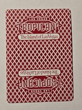 SINGLE SWAP PLAYING CARD RED TROPICANA HOTEL CASINO LAS VEGAS