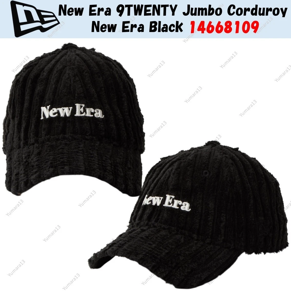New Era 9TWENTY Jumbo Corduroy New Era Black 14668109