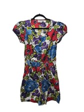 VTG Vintage 80s Shorts Jumpsuit Romper Colorful Medium