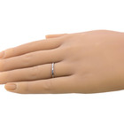 VINTAGE ESTATE SOLID 18K WHITE GOLD SKINNY WEDDING STACK BAND RING SIZE 6.5 8125 — photo 3