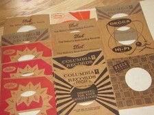 LOT OF 50 RECORDS COMPANY 45 SLEEVES ONLY COLUMBIA MERCURY DECCA ABC PARAMOUNT