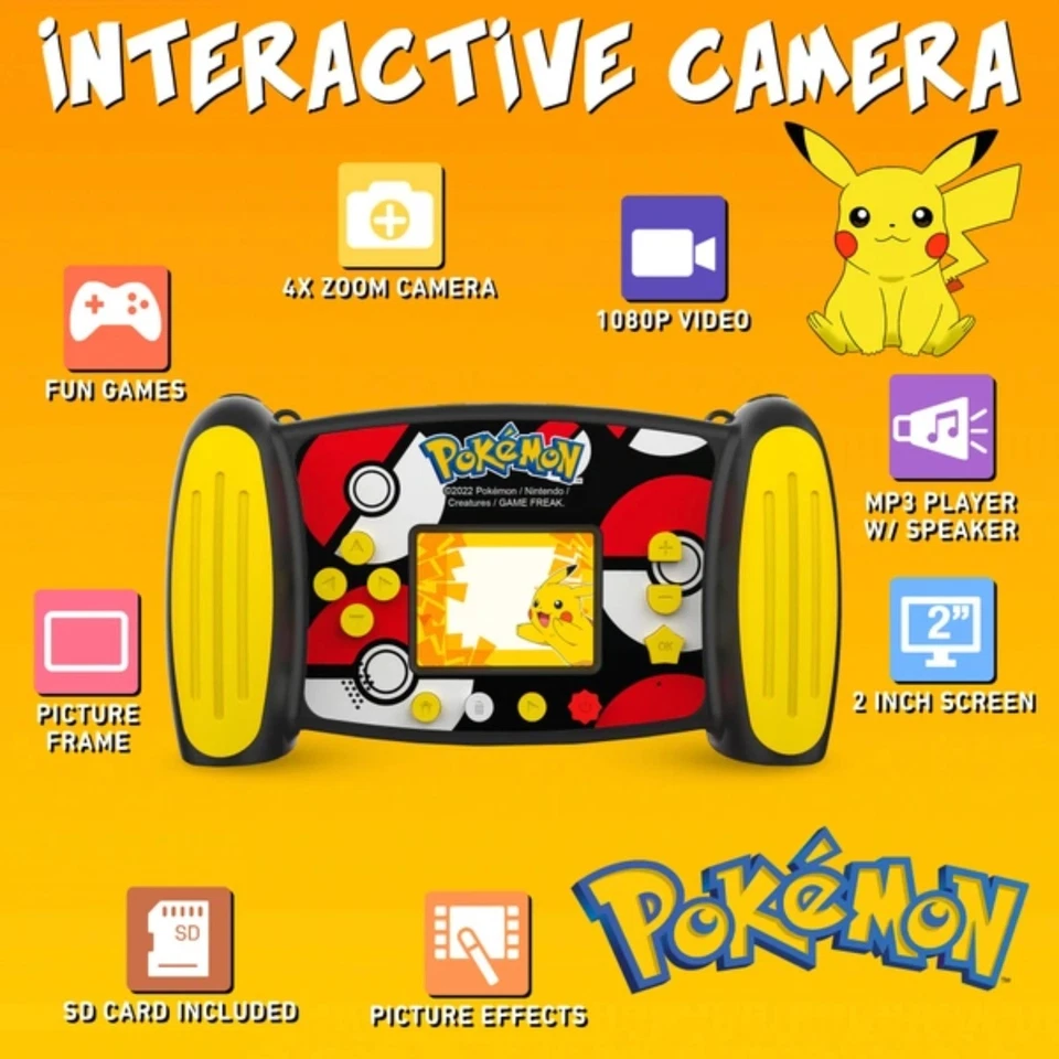 18cm Pokemon Digital Camera,2"LCD,Videos, MP3 Player,Games,SD Card Children Gift - Image 3 of 4