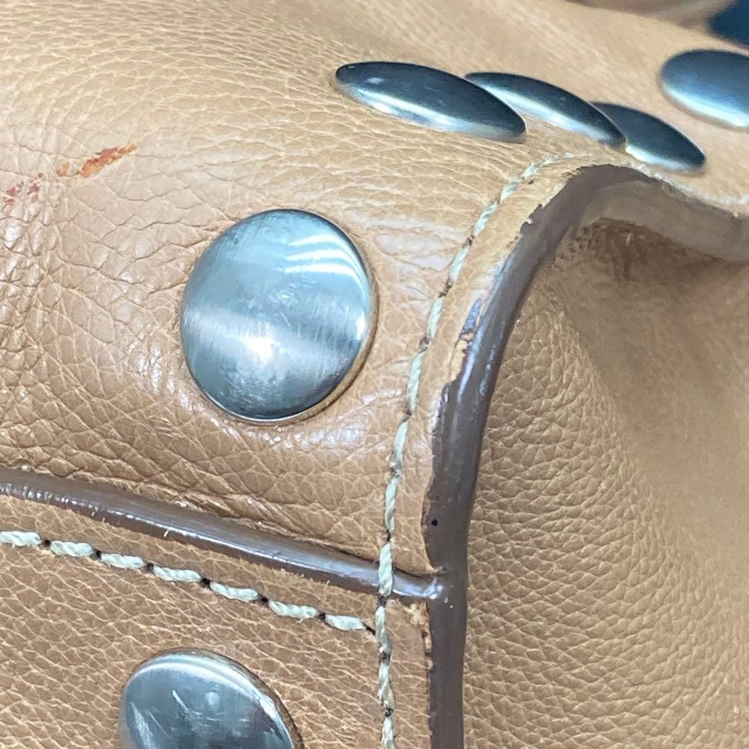 PRADA Studded Camel Leather 2 Way Bag B2625R thumbnail 11