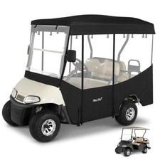 Golf Cart Enclosure 4 Passenger for EZGO RXV 4 Passenger Extended Roof Black