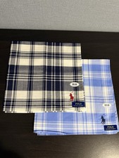 Polo Ralph Lauren Handkerchief Check Light Blue  Navy Made In Japan Brand New