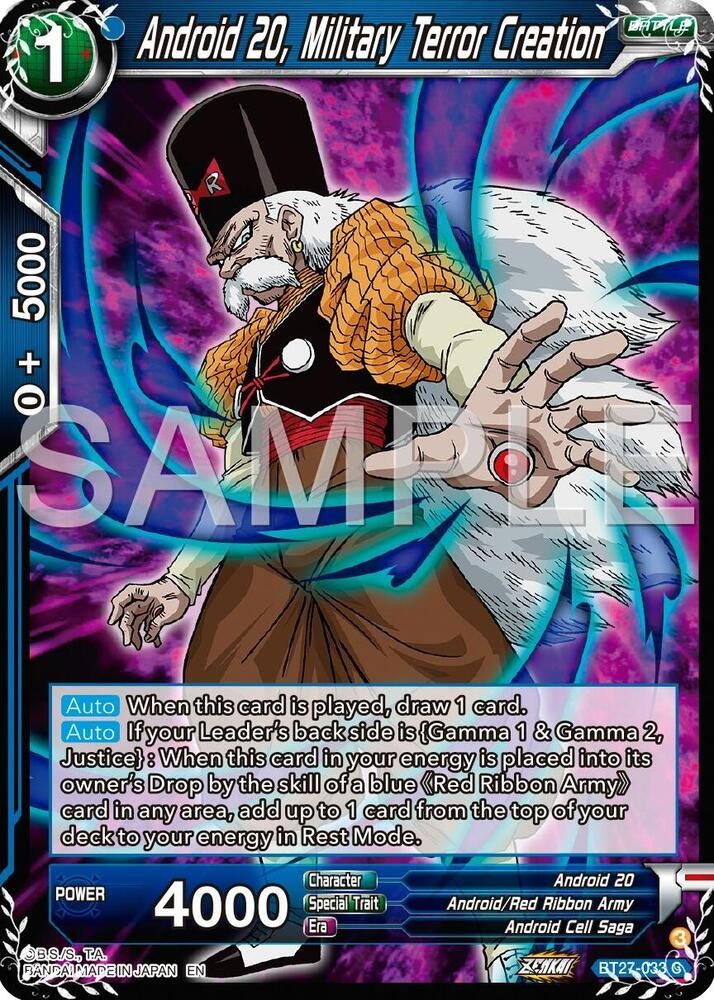 Android 20, Military Terror Creation Dragon Ball Super Fusion World History of Z